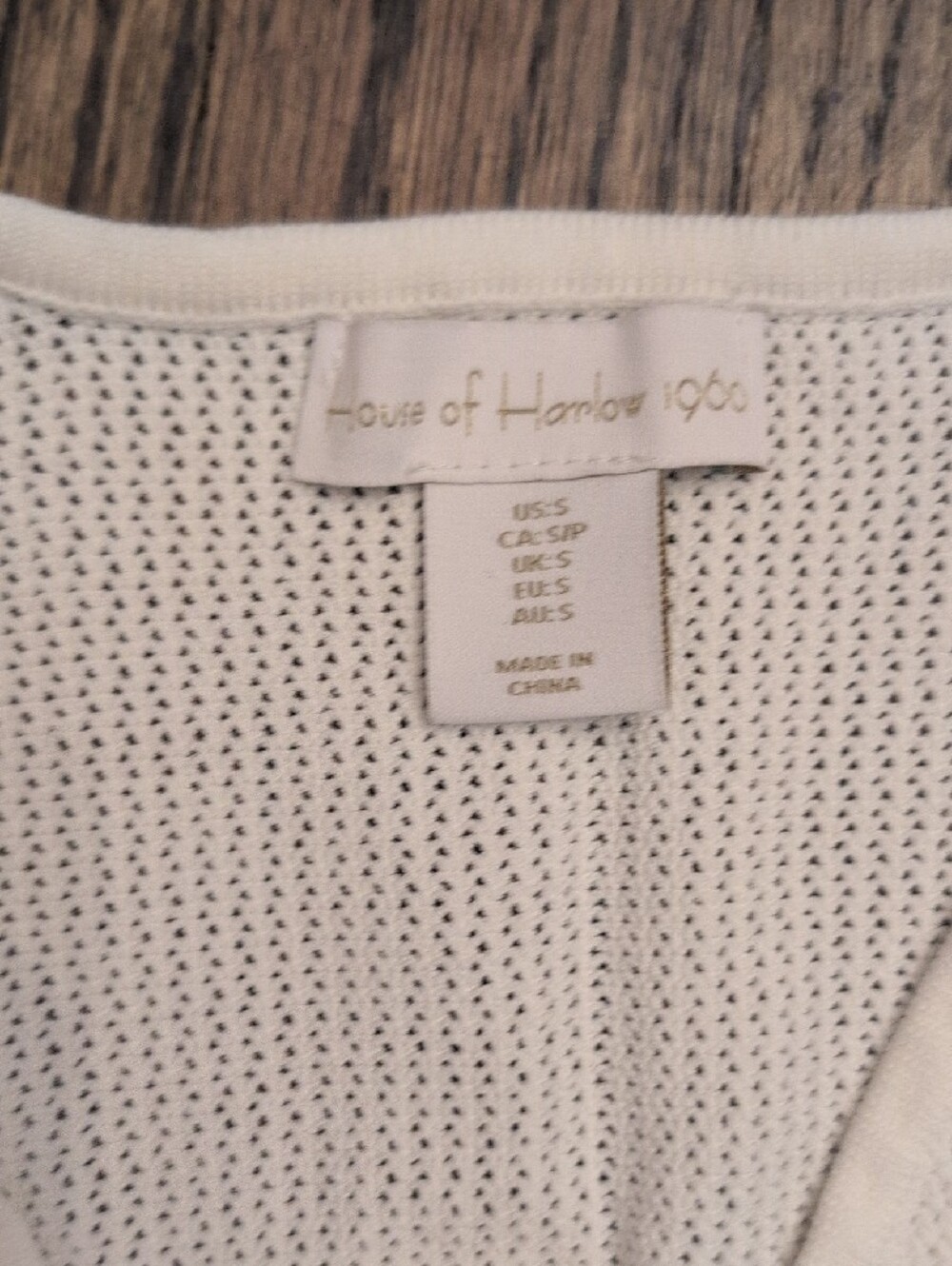 House of Harlow 1960 Ivory Open-Knit Cover Up/ Top - Picture 2 of 3